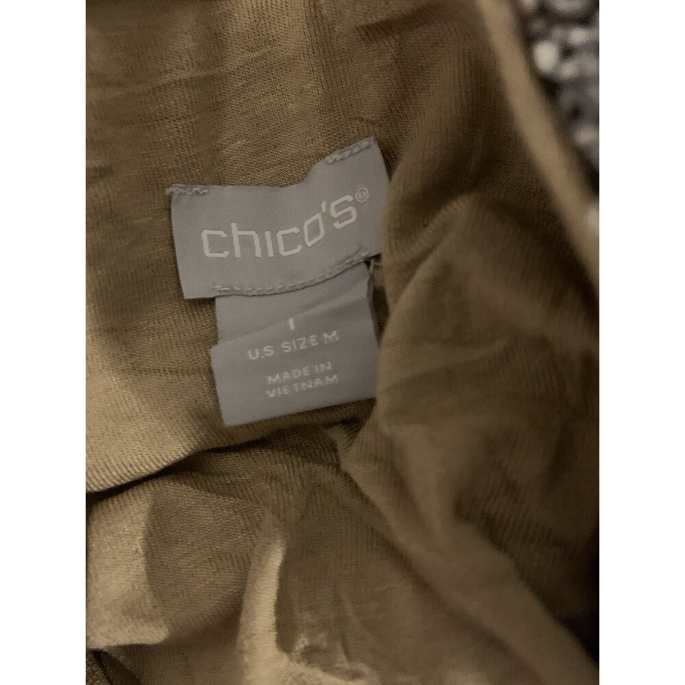 Chicos Size 1 Womens Medium M Python Sequin Top L… - image 3